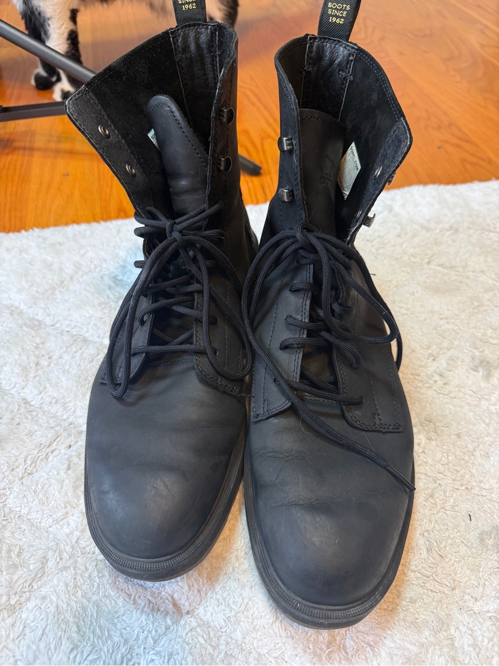 Sorel Men's Black Lace-Up Leather Combat Boots